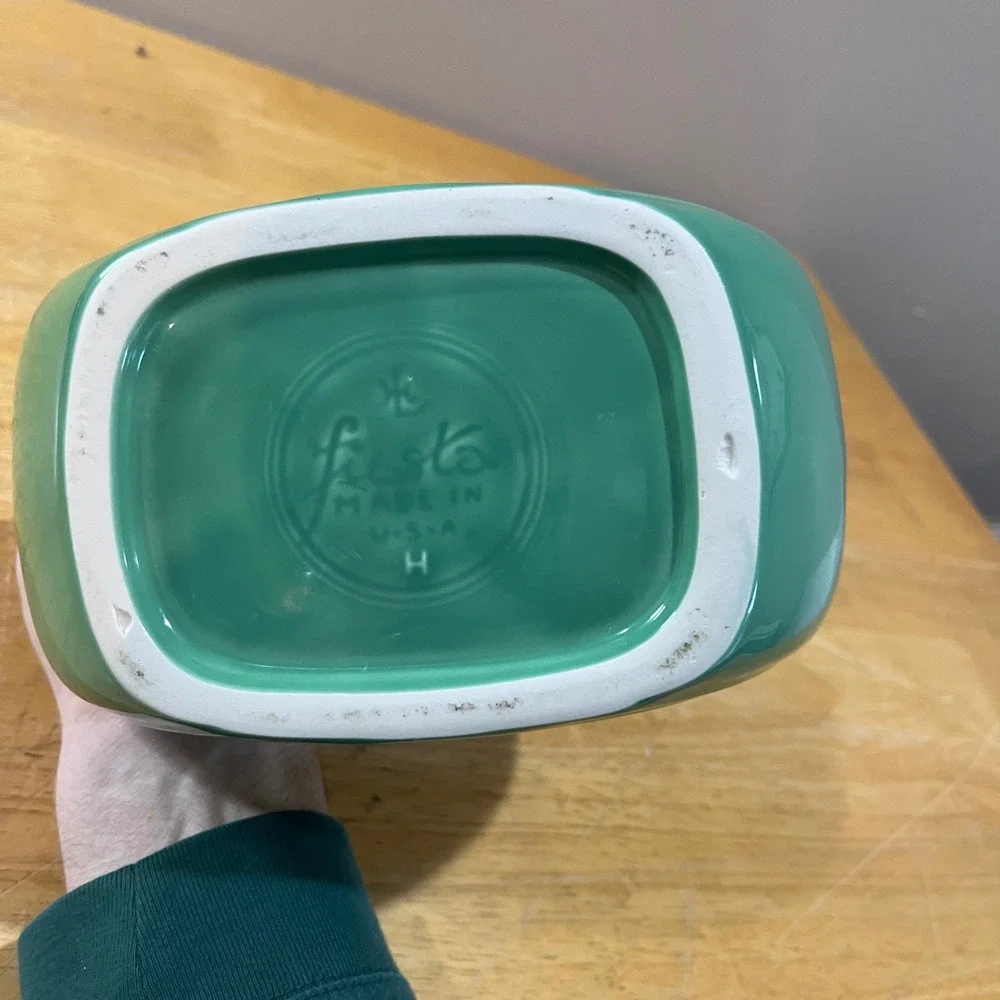 Fiesta Sea Mist Green Disc Pitcher Vtg Art Deco Homer Laughlin Ceramic USA 7.25